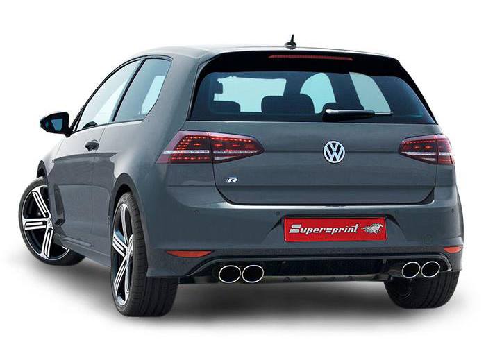 Impianto di scarico per VW GOLF VII R 2.0 TFSI (300 Hp) 2014 -> 2016 Twin Pipe System (con valvola)