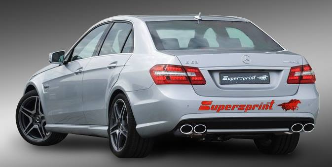 Impianto di scarico per MERCEDES W212 E 63 AMG (M156 6.2i V8 - 525 Hp) (Berlina + S.W.) '09 -> '13
