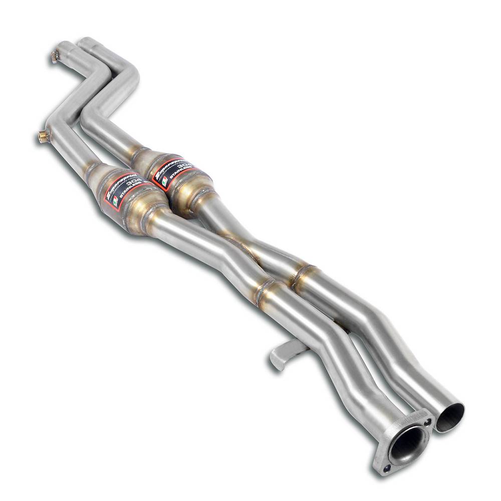 Scarico anteriore con catalizzatore metallico destro + sinistro