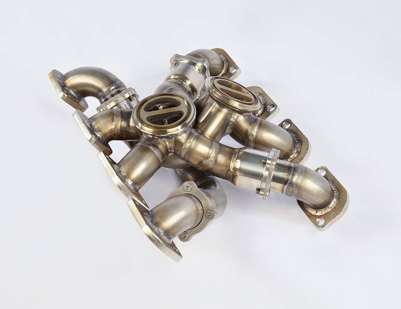 Collettore destro + sinistro AISI 310S<br>per turbine di serie<br>Disponibile su richiesta