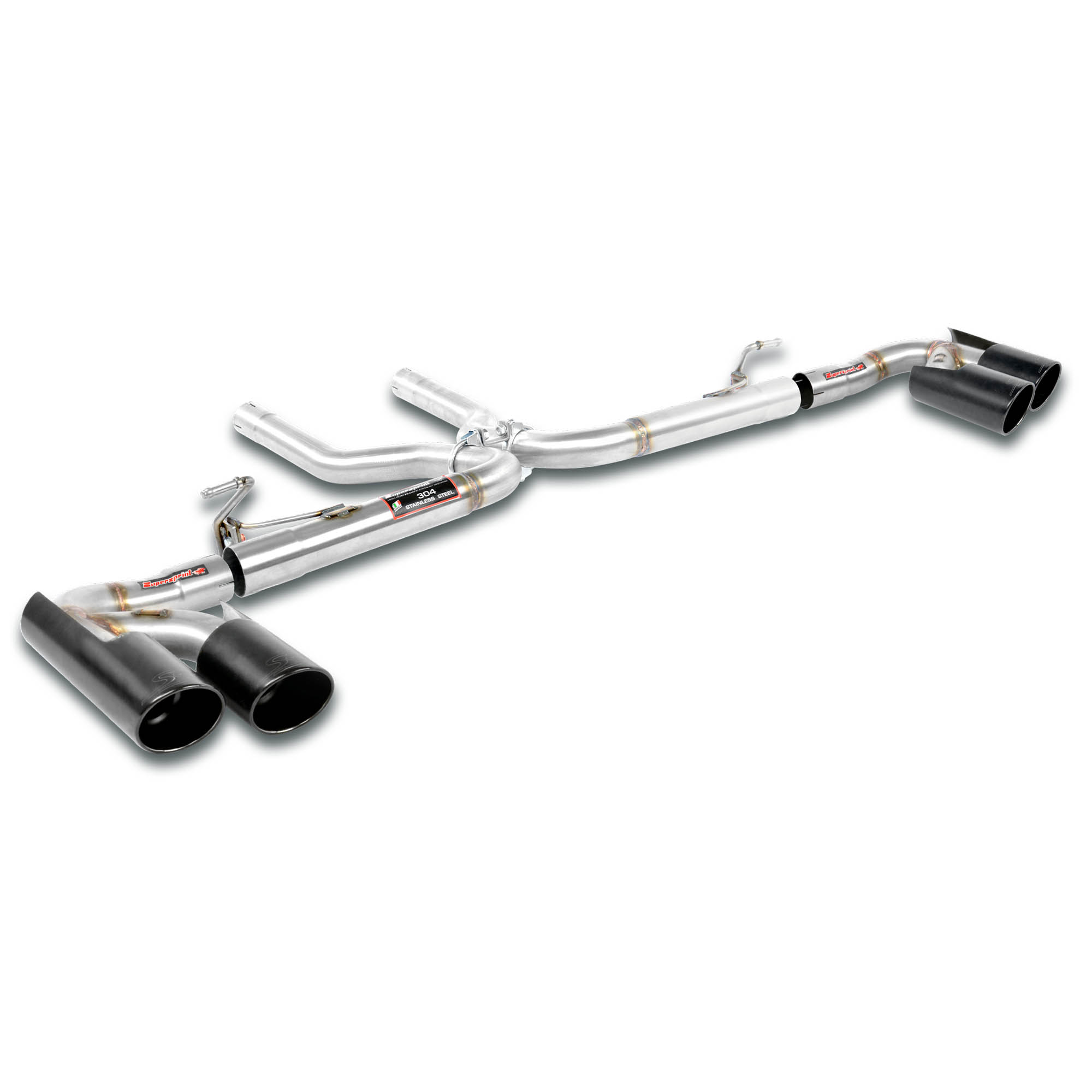 Tubo posteriore Destro - Sinistro OO100 "Gun Metal Grey"<br>(Elimina silenziatore posteriore di serie)