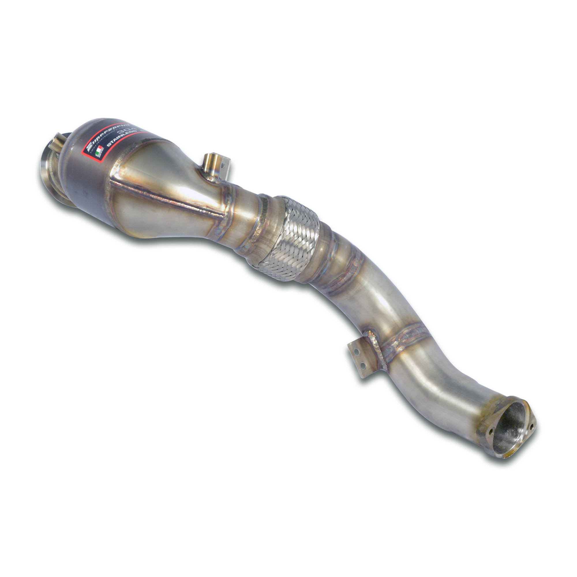 Downpipe + catalizzatore metallico destro