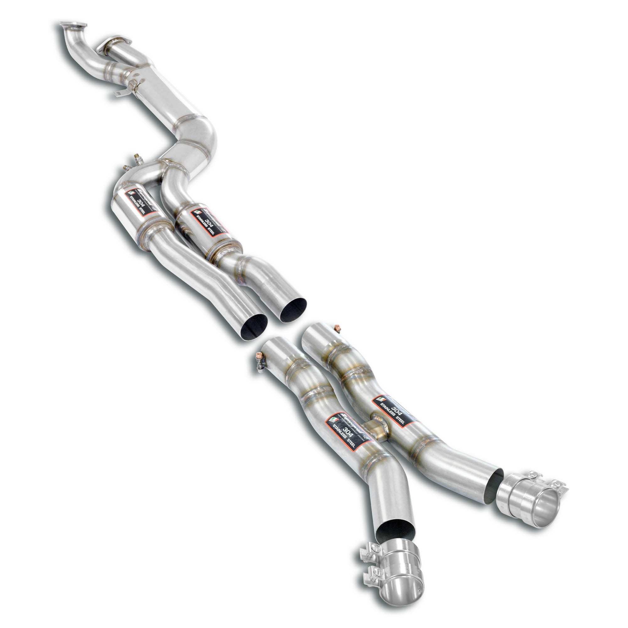 J-Pipe Touring Package<br>Elimina catalizzatori secondari + OPF  + Silenziatore centrale<br>Compatibile con scarico posteriore di serie