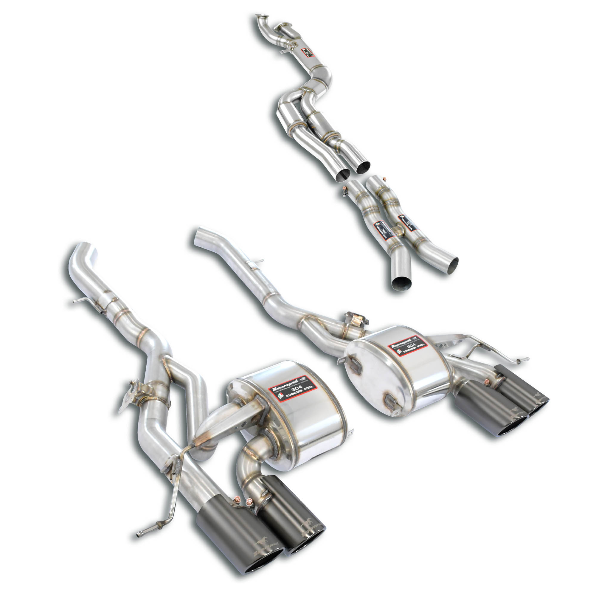 J-Pipe Touring Package - completo<br>Elimina catalizzatori secondari + silenziatore centrale