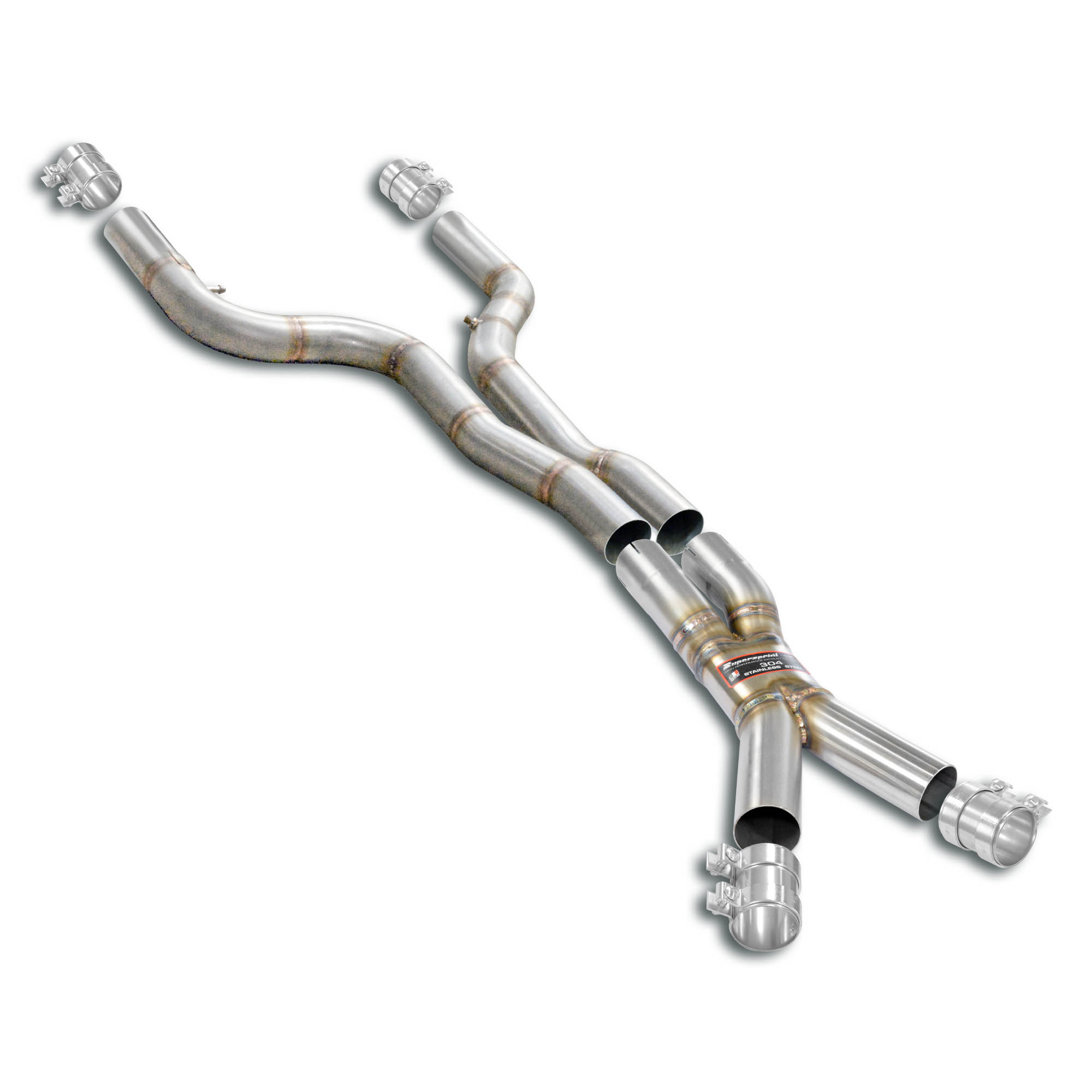 X-Pipe package<br>Elimina silenziatore centrale di serie<br>California emission compliant Mid section