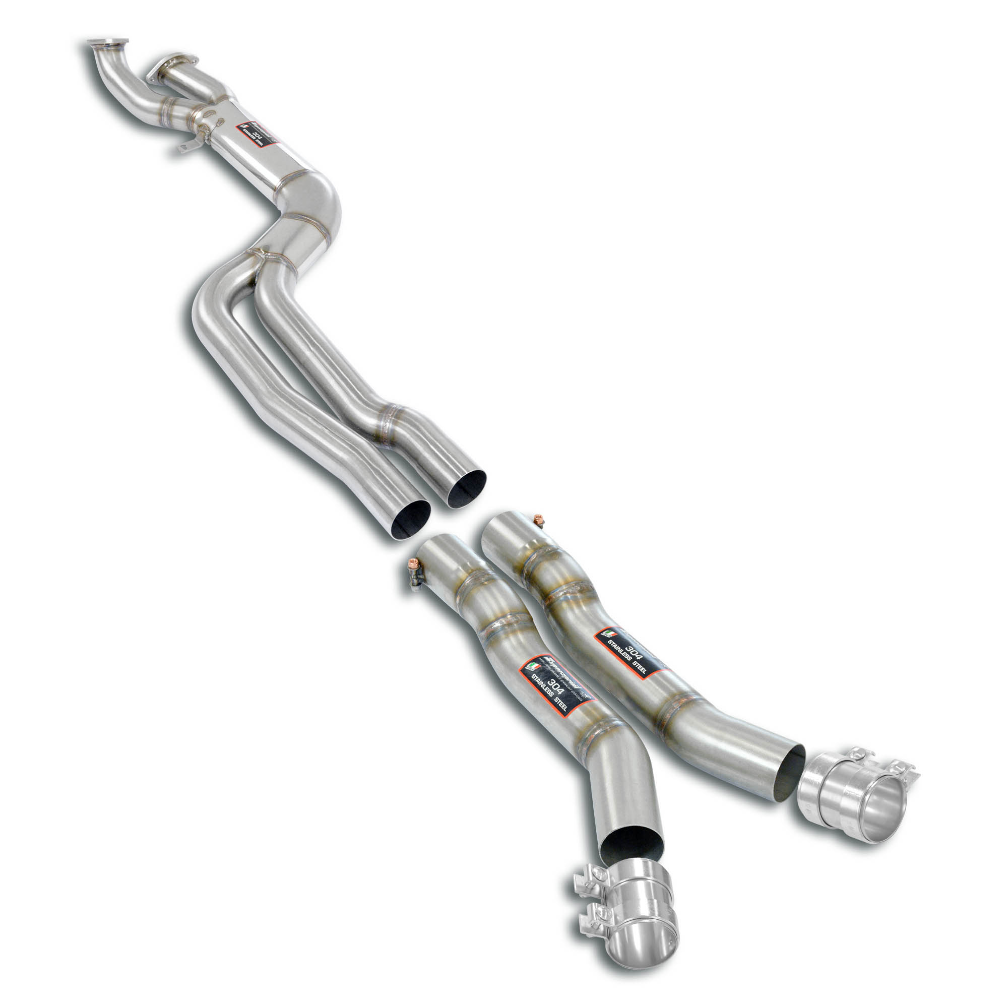 J-Pipe Race Package<br>Elimina catalizzatori secondari + OPF + silenziatore centrale<br>Per silenziatore posteriore di serie