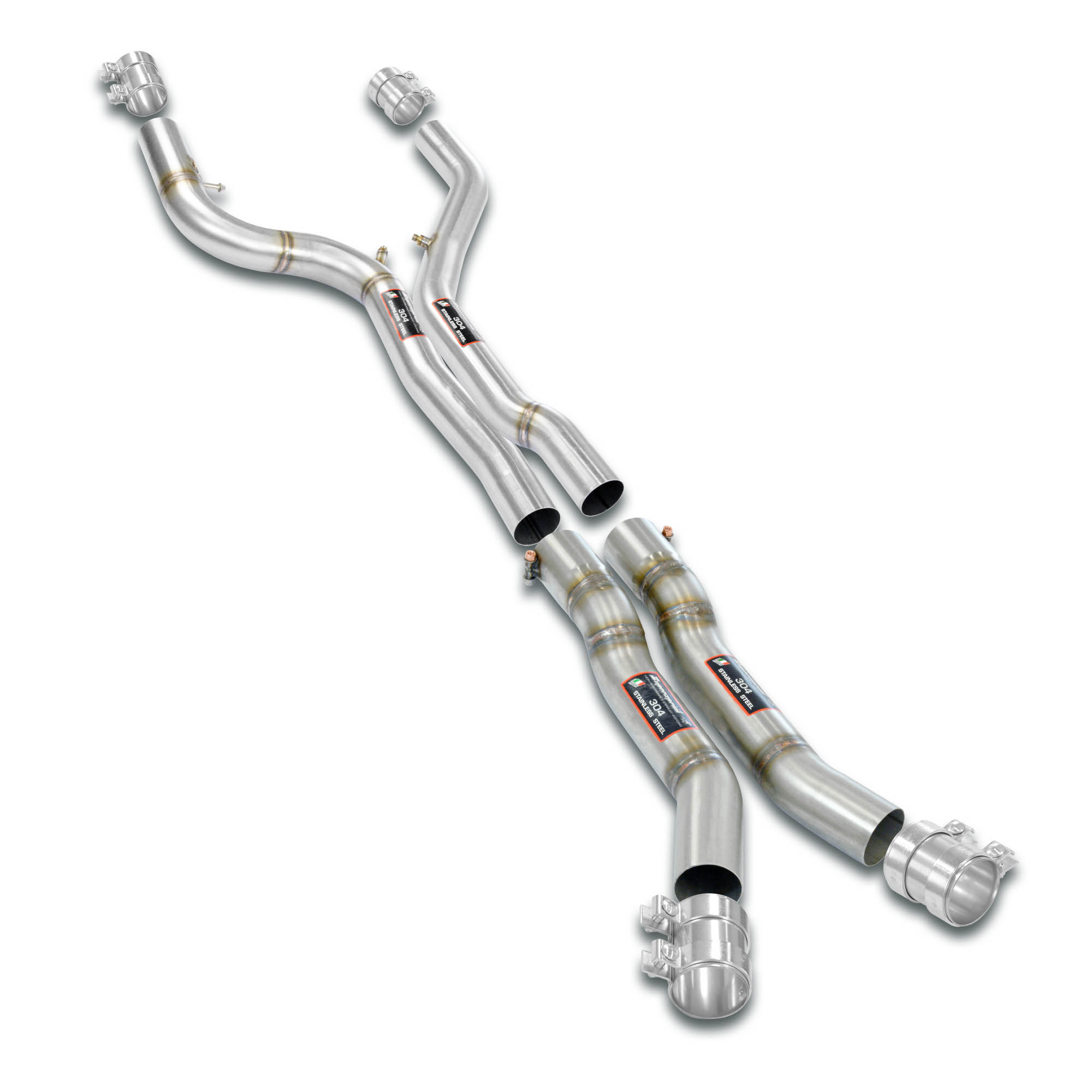 Straight Pipe Race Package<br>Elimina OPF + silenziatore centrale di serie<br>Per silenziatore posteriore di serie