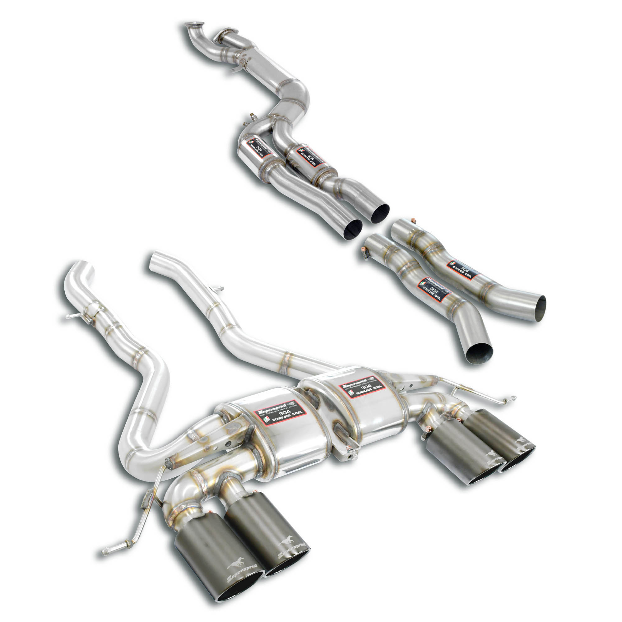 J-Pipe Touring Package - completo<br>Elimina catalizzatori secondari + silenziatore centrale