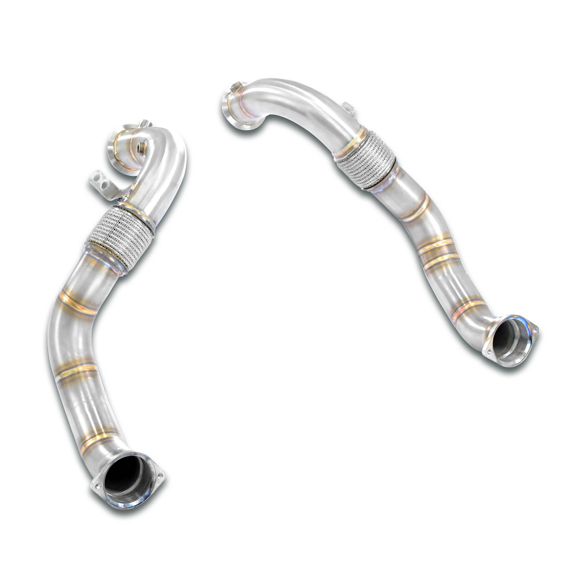 Kit tubi turbina Destro - Sinistro<br>(sostituzione catalizzatore primario e secondario)<br>Compatibile con catalizzatori terziari di serie