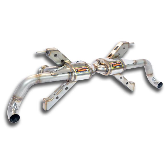 Posteriore "Racing" Destro - Sinistro<br>(Elimina catalizzatore di serie principali - da montare con terminali di serie)<br><strong><span style="color:#ea0000;">-18,0 Kg</span></strong>