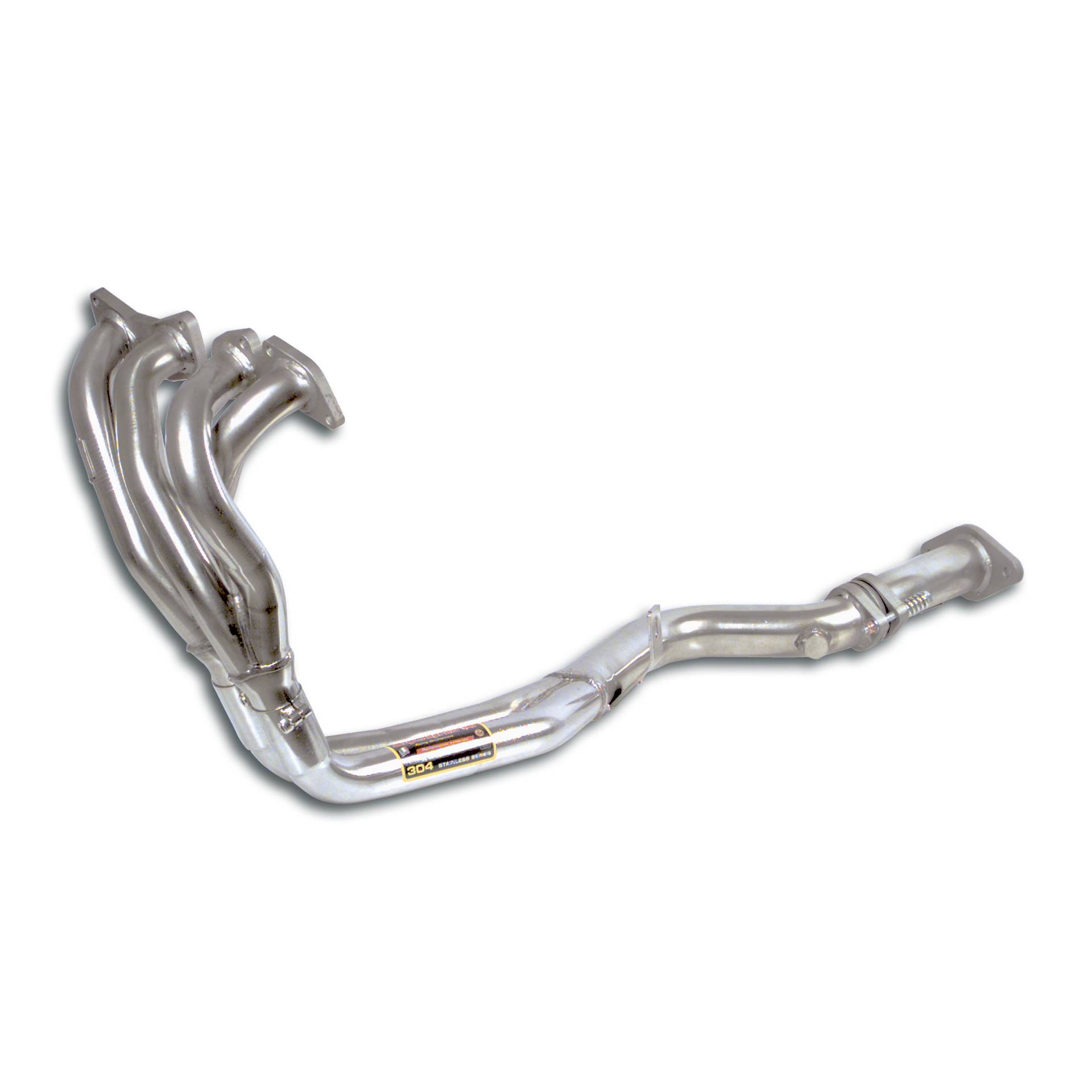Collettore acciaio inox per catalizzatore di serie.