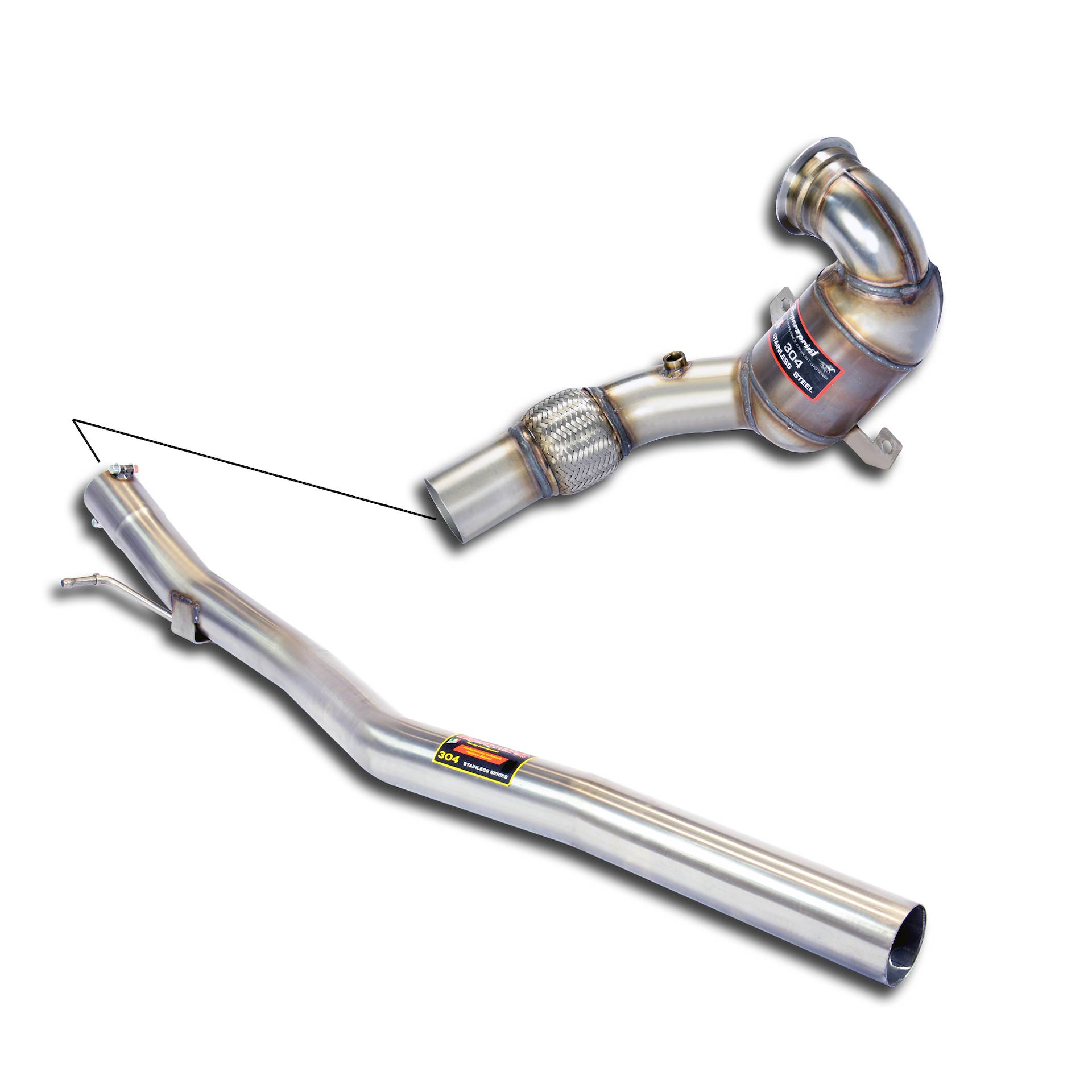 Tubo turbina con catalizzatore metallico WRC 100 CPSI<br>Per centrale di serie