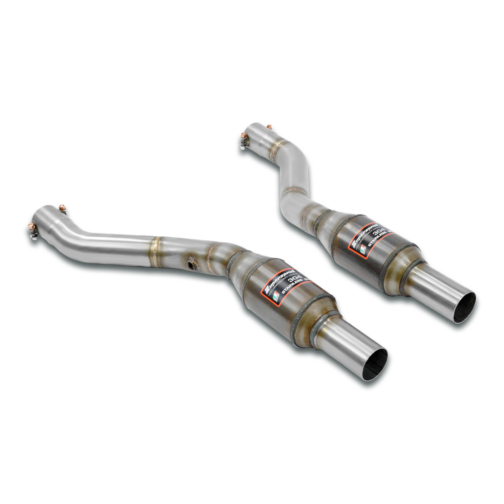 Scarico anteriore destro + sinistro con catalizzatore metallico