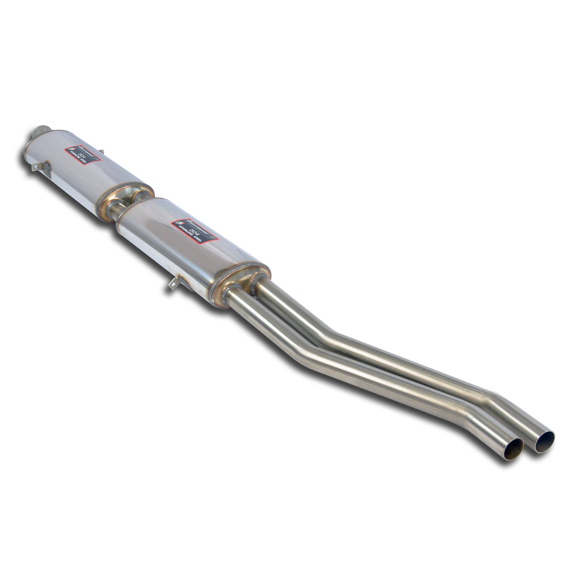 Scarico anteriore + centrale sinistro (2 Silenziatori).<br>Disponibile su richiesta