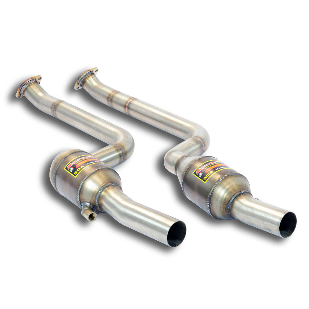 Scarico anteriore con catalizzatore metallico 200CPSI destro + sinistro