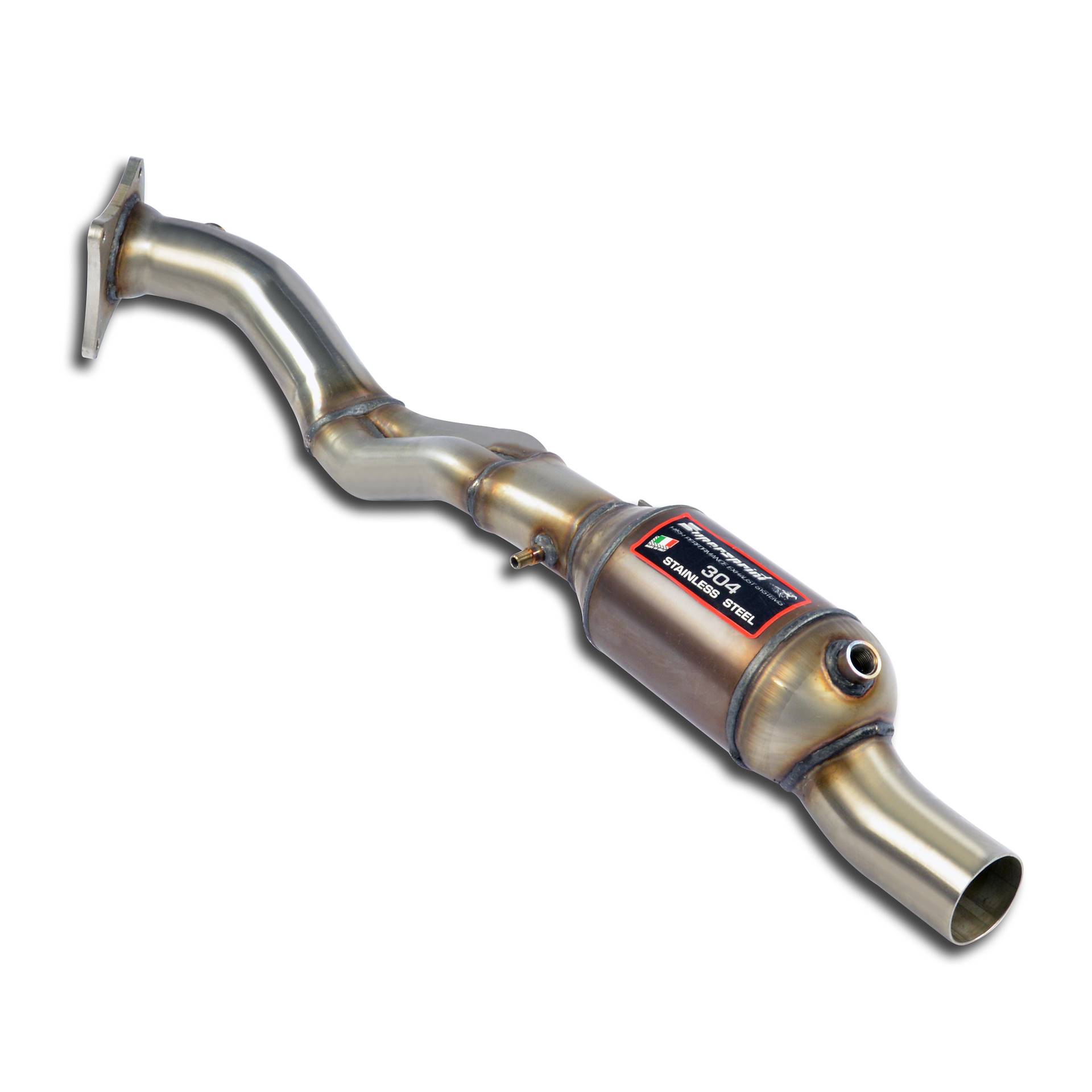 Tubo anteriore sinistro con catalizzatore metallico