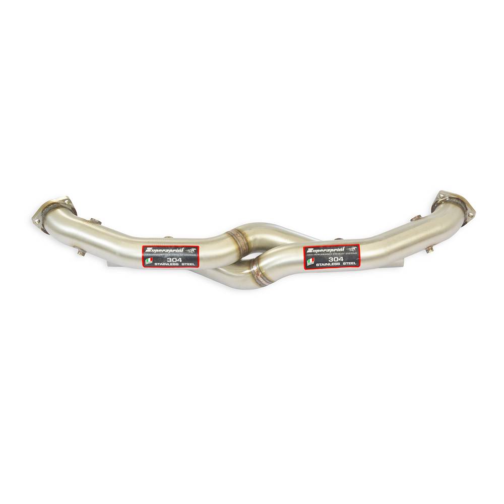 Kit tubi anteriori destro + sinistro<br>sostituisce catalizzatore<br>Compatibile con marmitte posteriori di serie