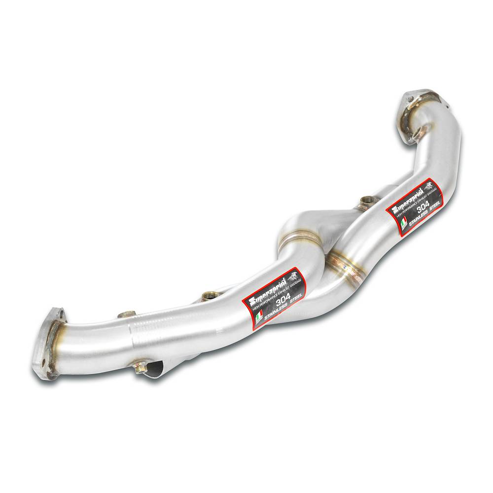 Kit tubi anteriori destro + sinistro<br>sostituisce catalizzatore<br>Compatibile con marmitte posteriori di serie