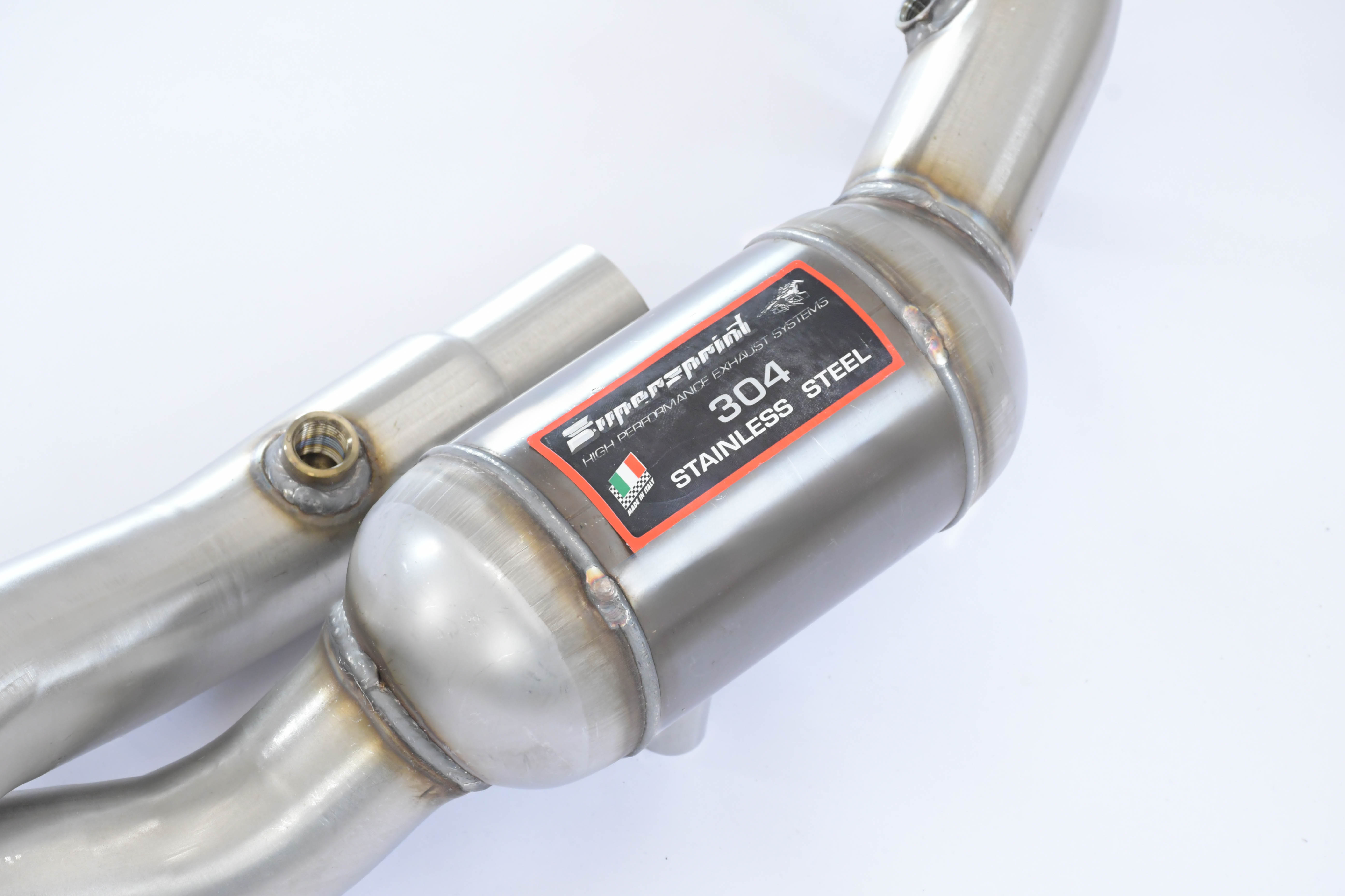 Scarico anteriore Destro + Sinistro con catalizzatore metallico 200CPSI<br>Compatibile con marmitte posteriori di serie