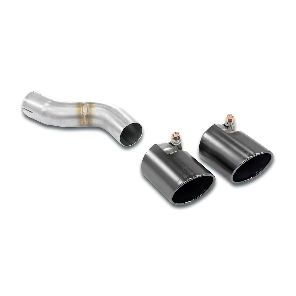 Kit curva uscita sinistro + terminali OO90 "Gun Metal Grey"