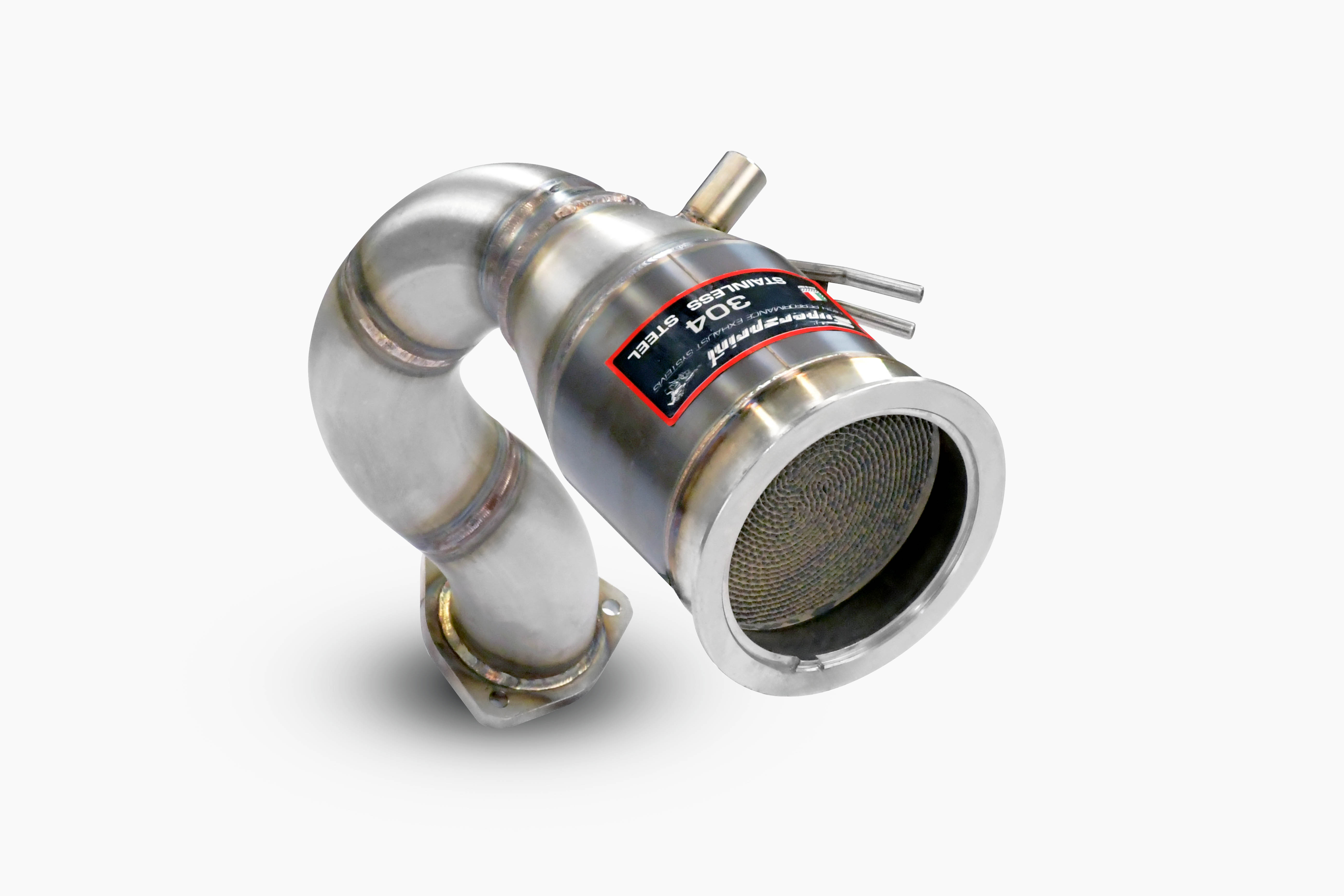 Downpipe Sinistro + Catalizzatore metallico 