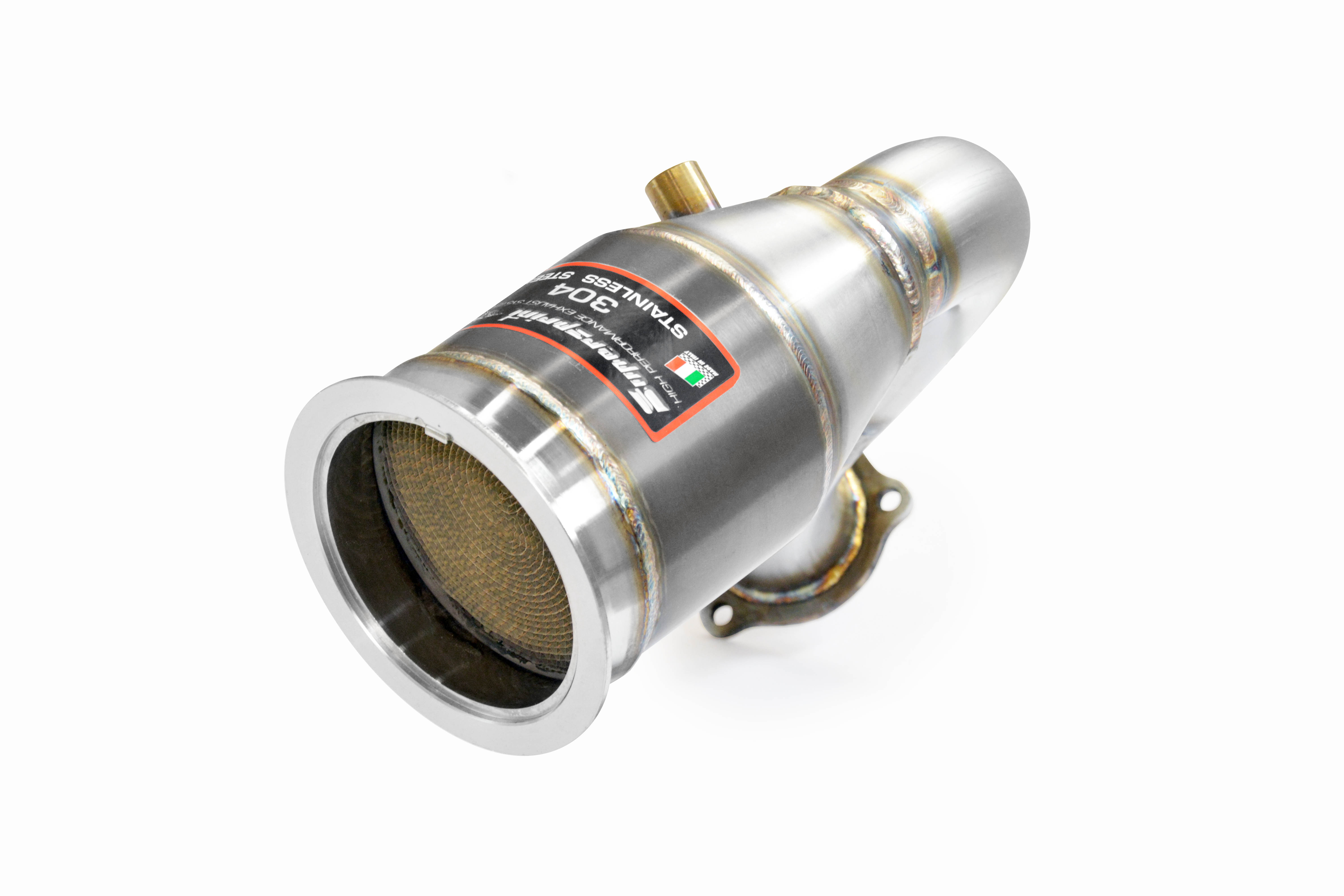 Downpipe Sinistro + catalizzatore metallico 