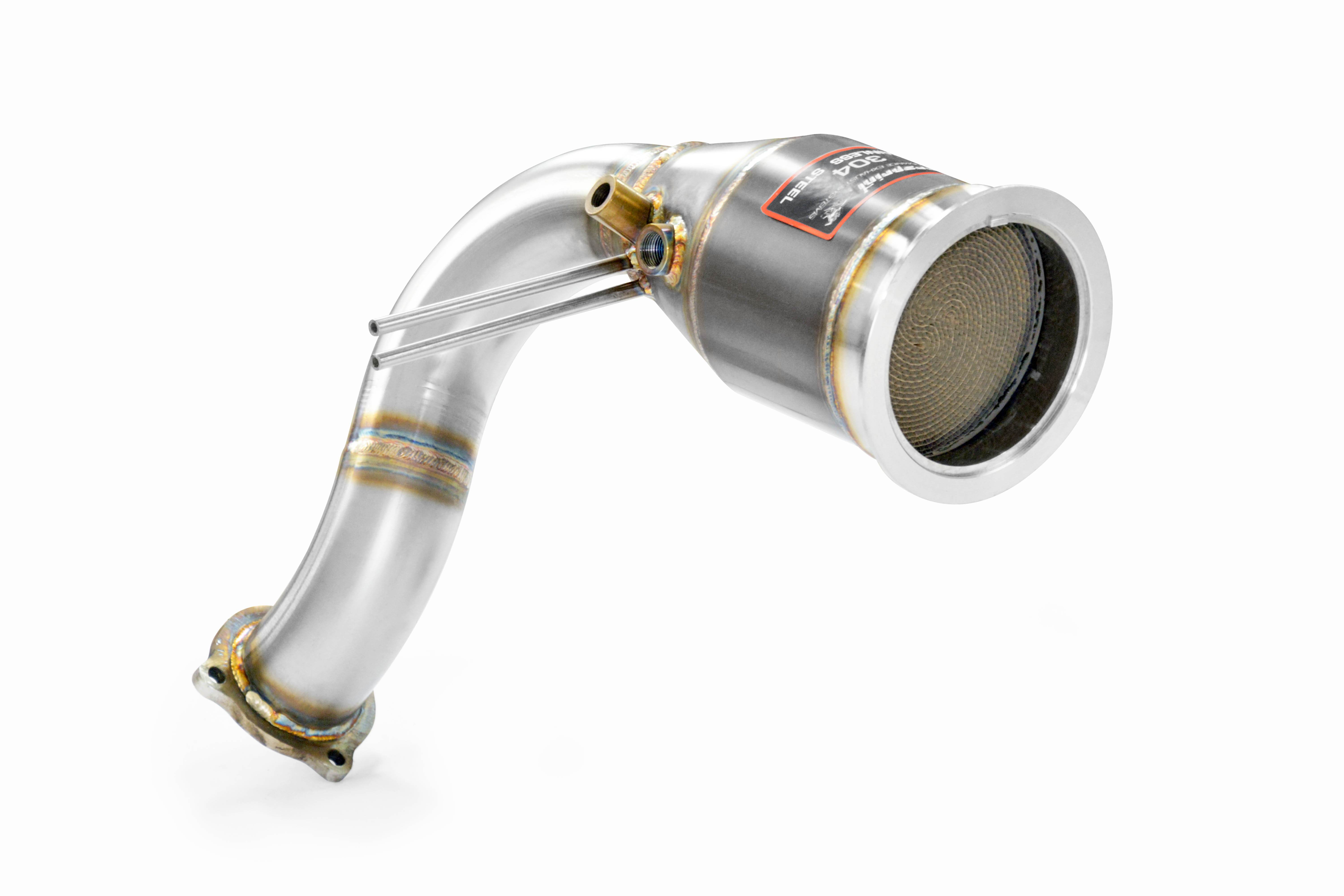 Downpipe Sinistro + catalizzatore metallico 