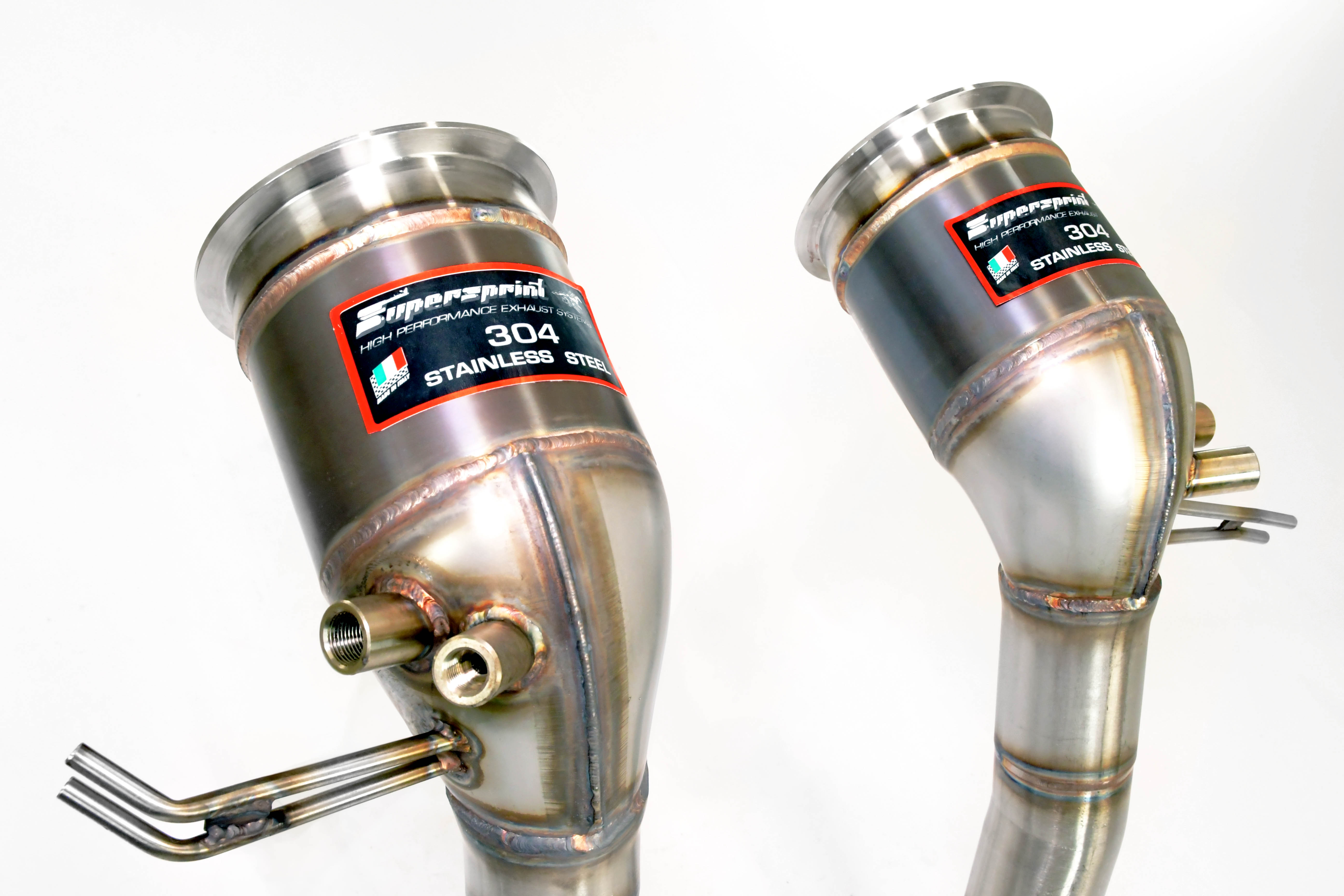 Downpipe destro - sinistro + catalizzatore metallico<br>(Elimina GPF)<br>(Guida a destra / sinistra)
