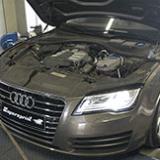 Audi A7 3.0 TFSI: impianto di scarico in fase di sviluppo