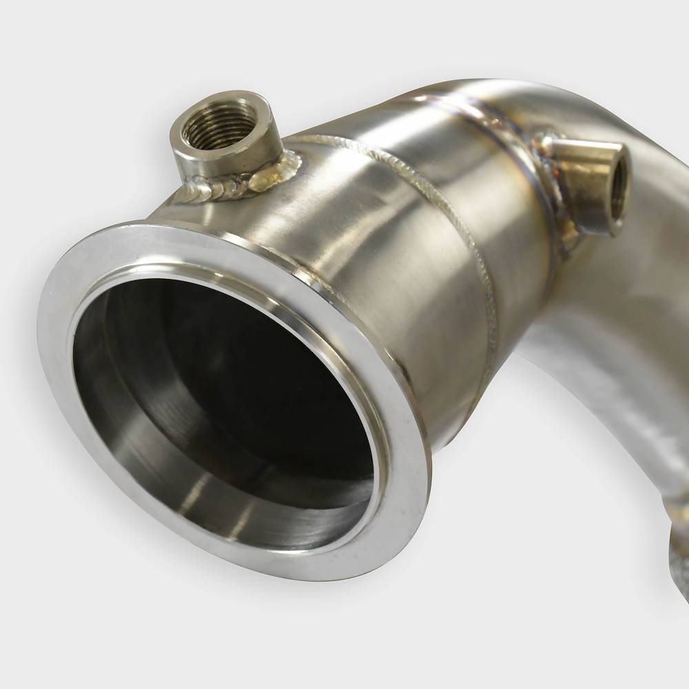 Kit tubi turbina Destro - Sinistro<br>(sostituzione catalizzatore)<br>Compatibile con impianto "Cat.-Back" di serie