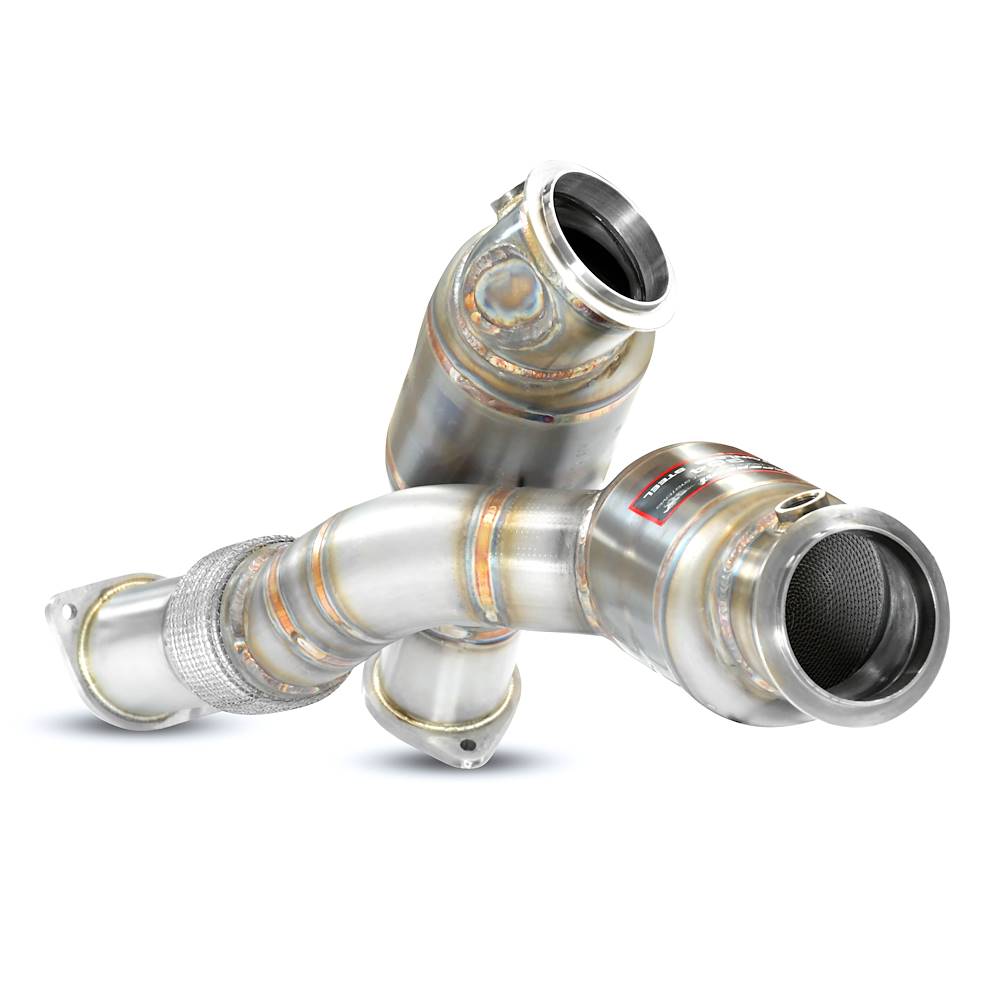Kit downpipe + catalizzatori destro - sinistro
