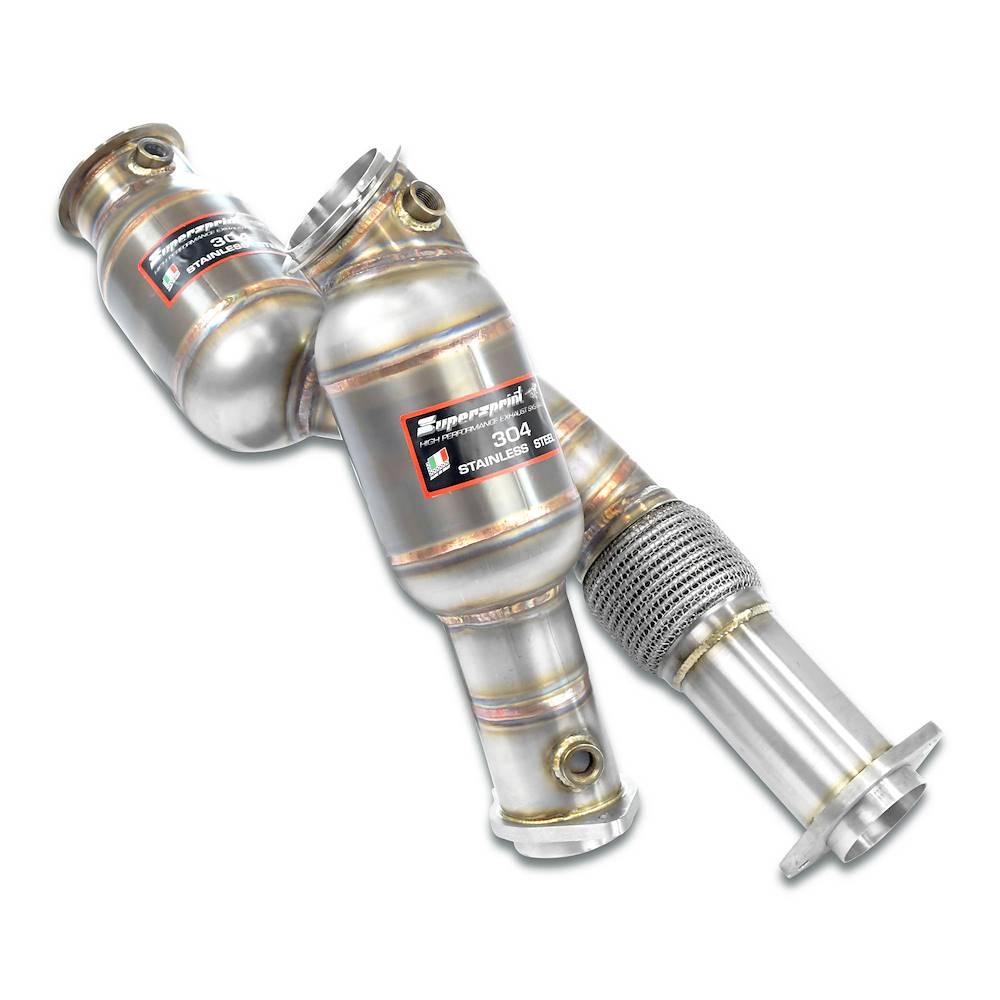 Kit downpipe + catalizzatori destro - sinistro