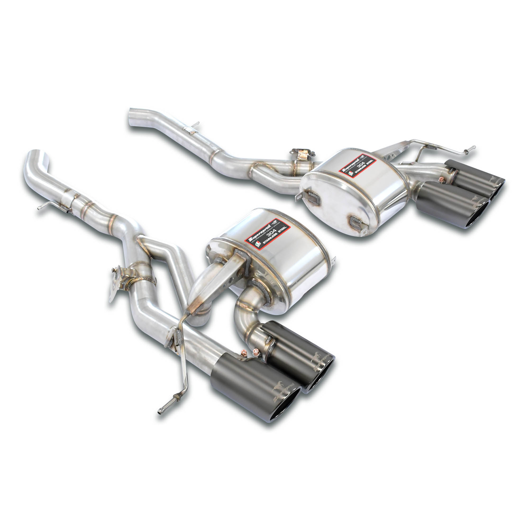 J-Pipe Touring Package completo con valvole<br>Elimina catalizzatori secondari + OPF  + Silenziatore centrale