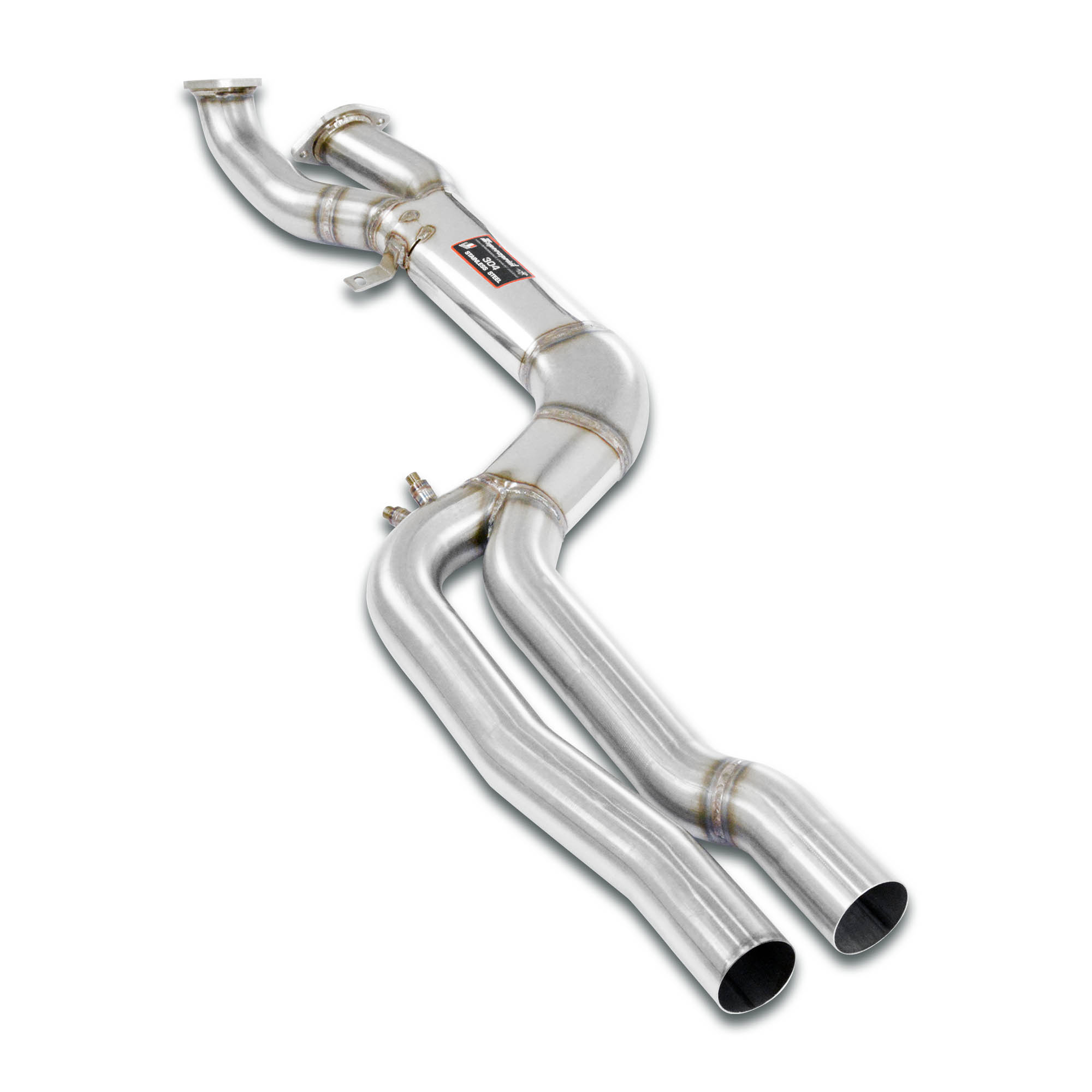 J-Pipe Race Package<br>Elimina catalizzatori secondari + OPF  + Silenziatore centrale<br>Compatibile con scarico posteriore di serie