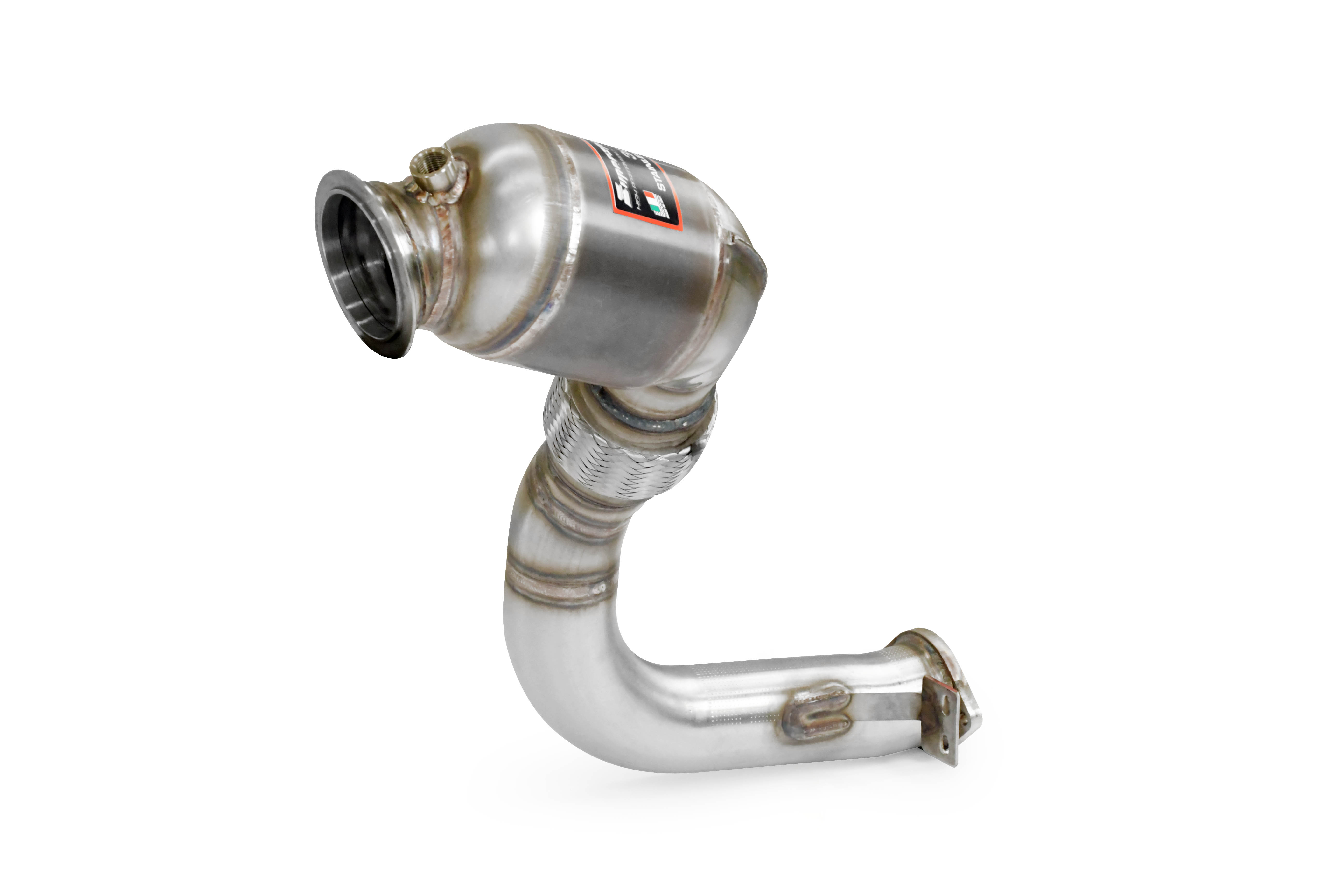 Downpipe + catalizzatore metallico destro