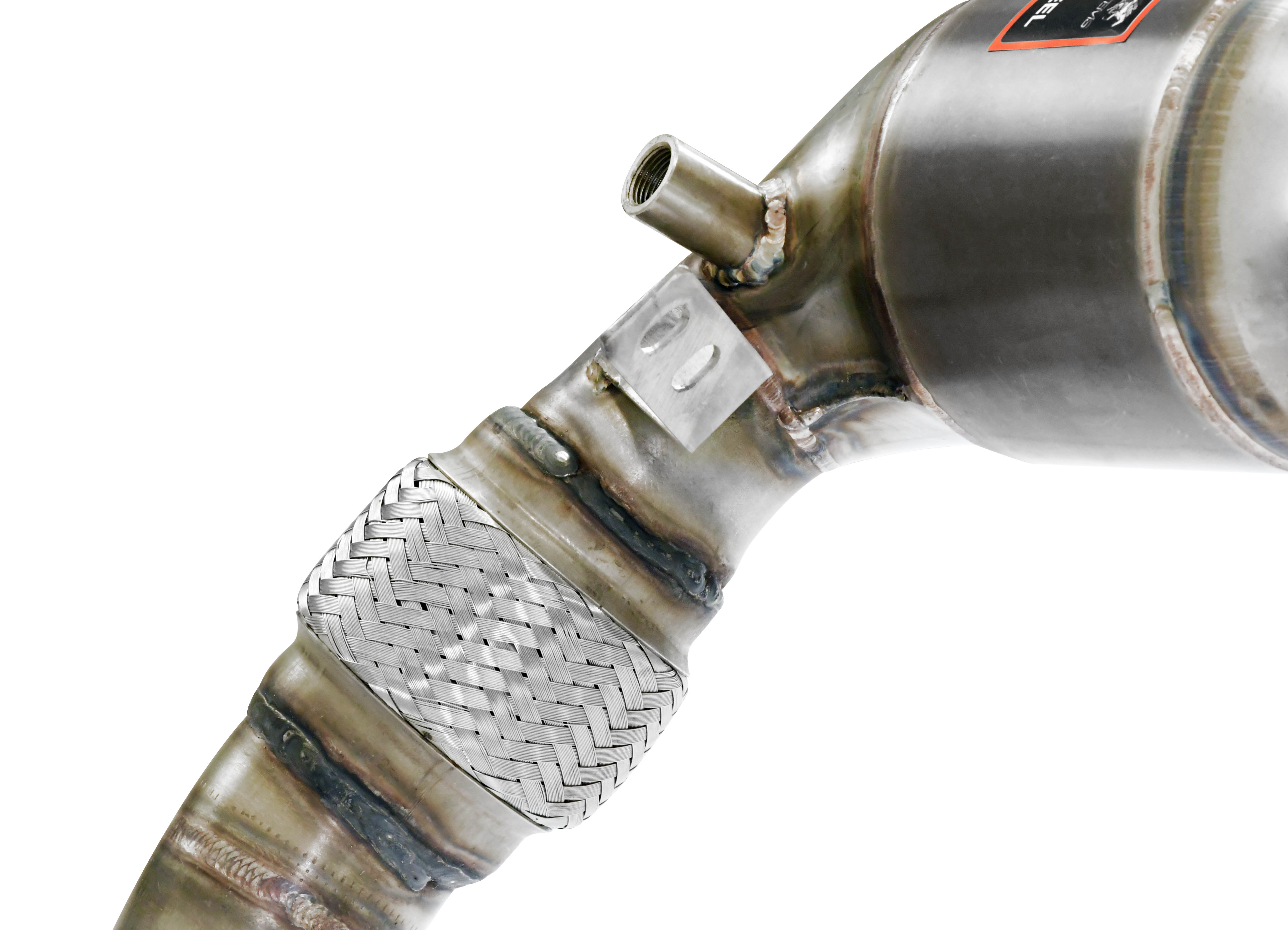 Downpipe + catalizzatore metallico destro
