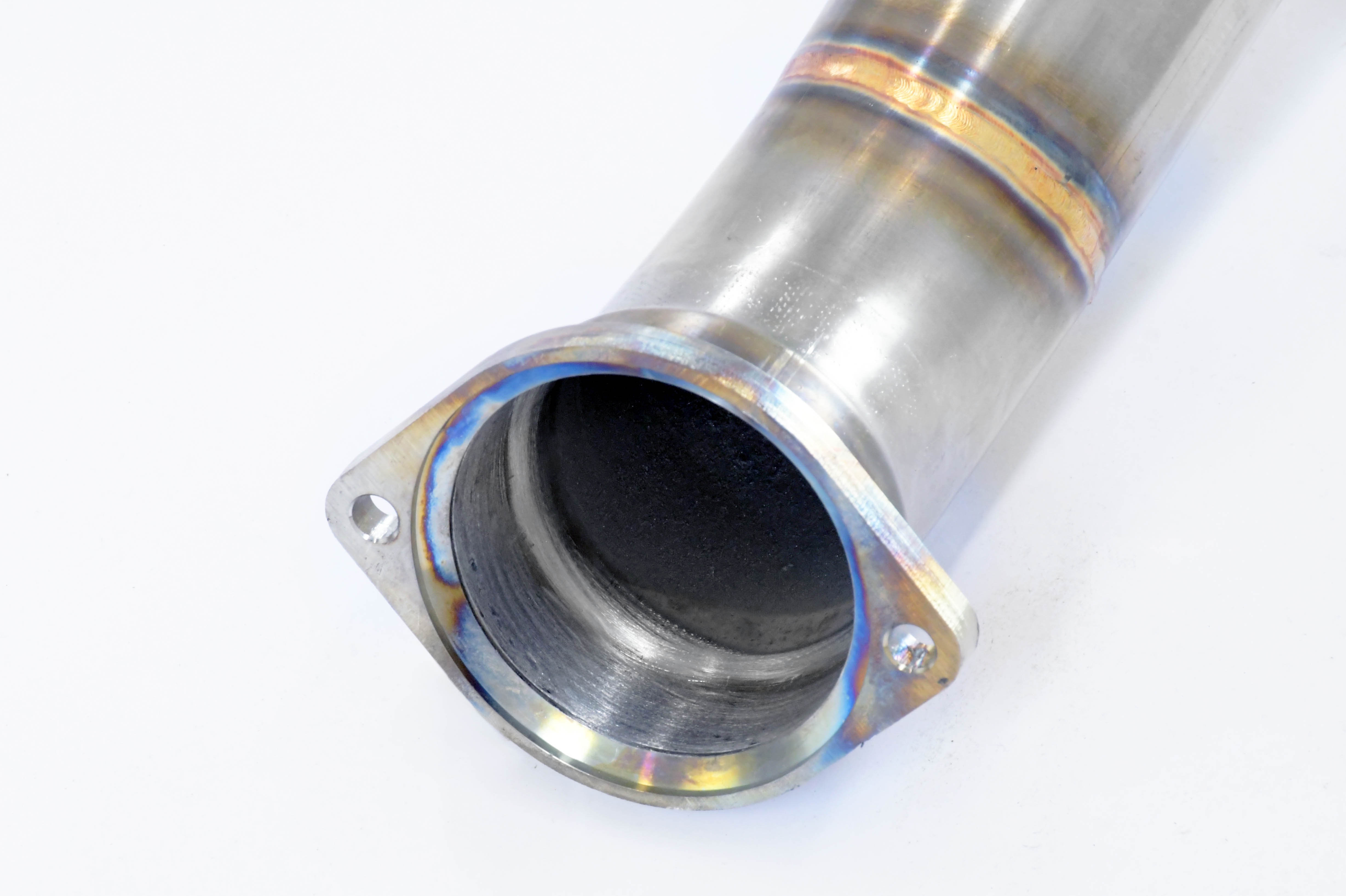 Kit tubo turbina + Catalizzatore metallico destro<br>(Sostituzione catalizzatore primario e secondario)<br>Compatibile con catalizzatori terziari di serie