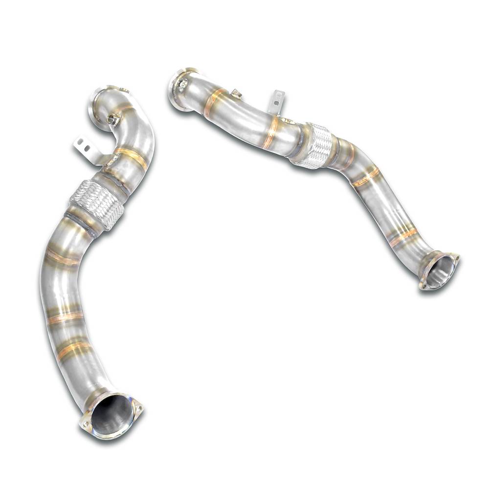 Kit tubi turbina Destro - Sinistro<br>(sostituzione catalizzatore primario e secondario)<br>Compatibile con catalizzatori terziari di serie