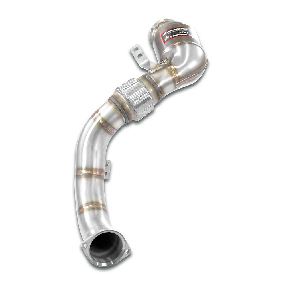 Kit tubo turbina + Catalizzatore metallico sinistro<br>(Sostituzione catalizzatore primario e secondario)<br>Compatibile con catalizzatori terziari di serie