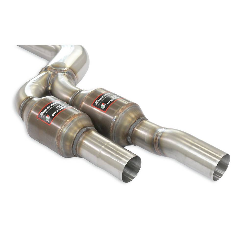 Scarico anteriore con catalizzatore metallico
