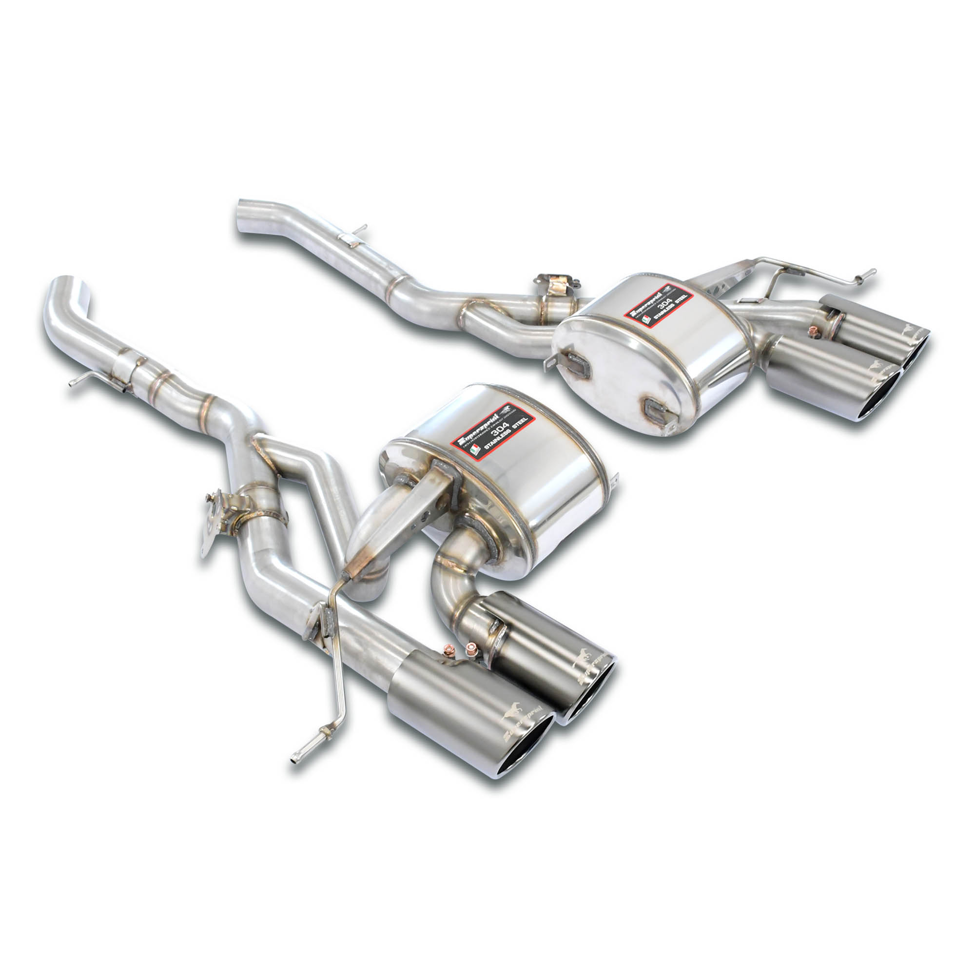 J-Pipe Touring Package con valvole - completo<br>Elimina catalizzatori secondari + OPF + silenziatore centrale
