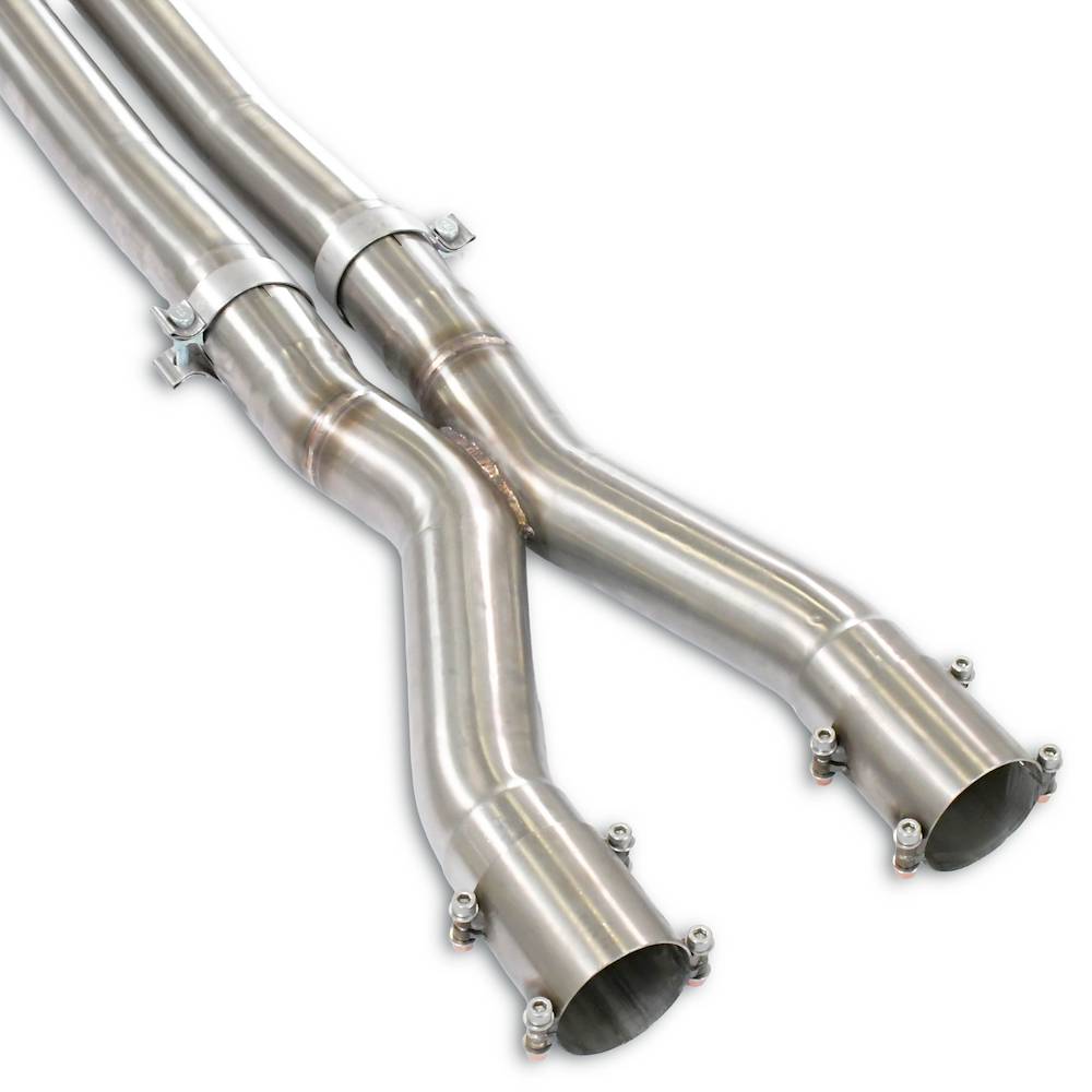 Kit tubi anteriori Destro - Sinistro + "X-Pipe"<br>Elimina catalizzatori terziari e OPF