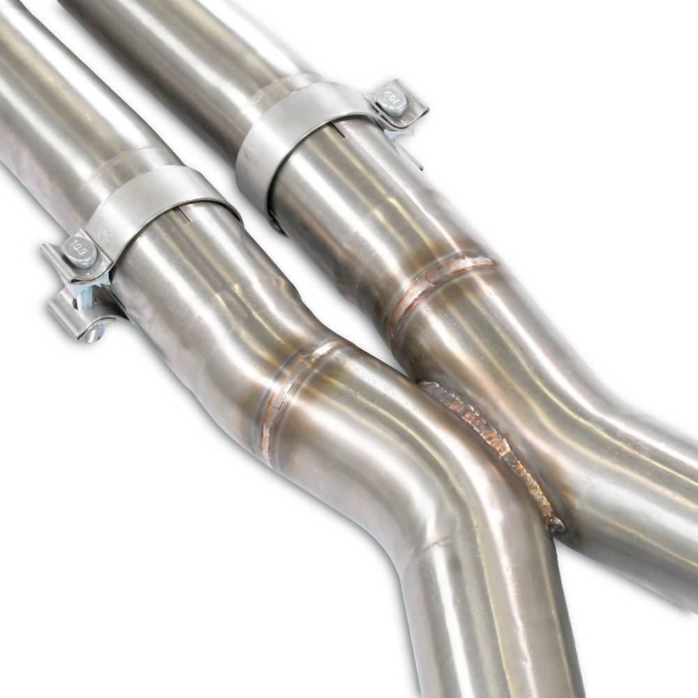 Kit tubi anteriori Destro - Sinistro + "X-Pipe"<br>Elimina catalizzatori terziari e OPF