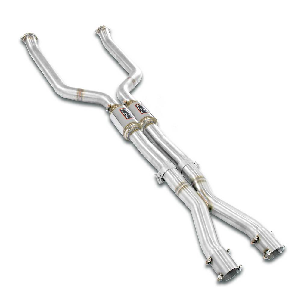 Kit anteriori Destro - Sinistro + "X-Pipe"<br>Elimina catalizzatori terziari