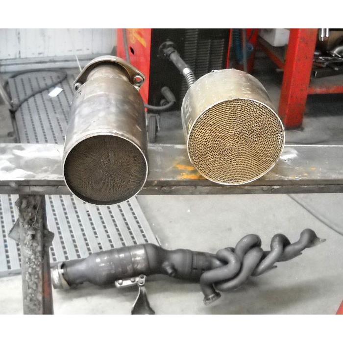 Downpipe + Catalizzatore metallico WRC<br>(Da saldare su collettore di serie)