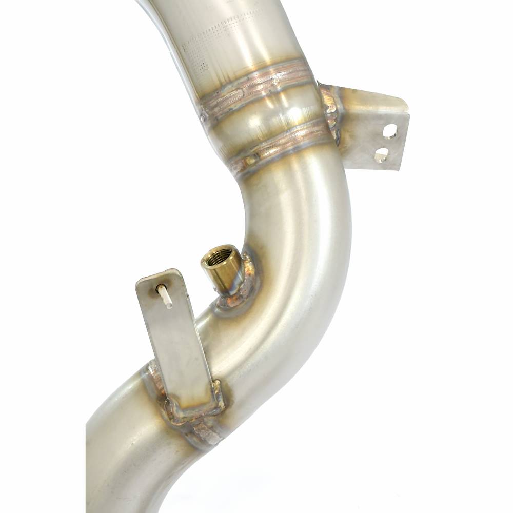 Downpipe Sinistro + catalizzatore metallico<br>(Elimina pre-catalizzatore)