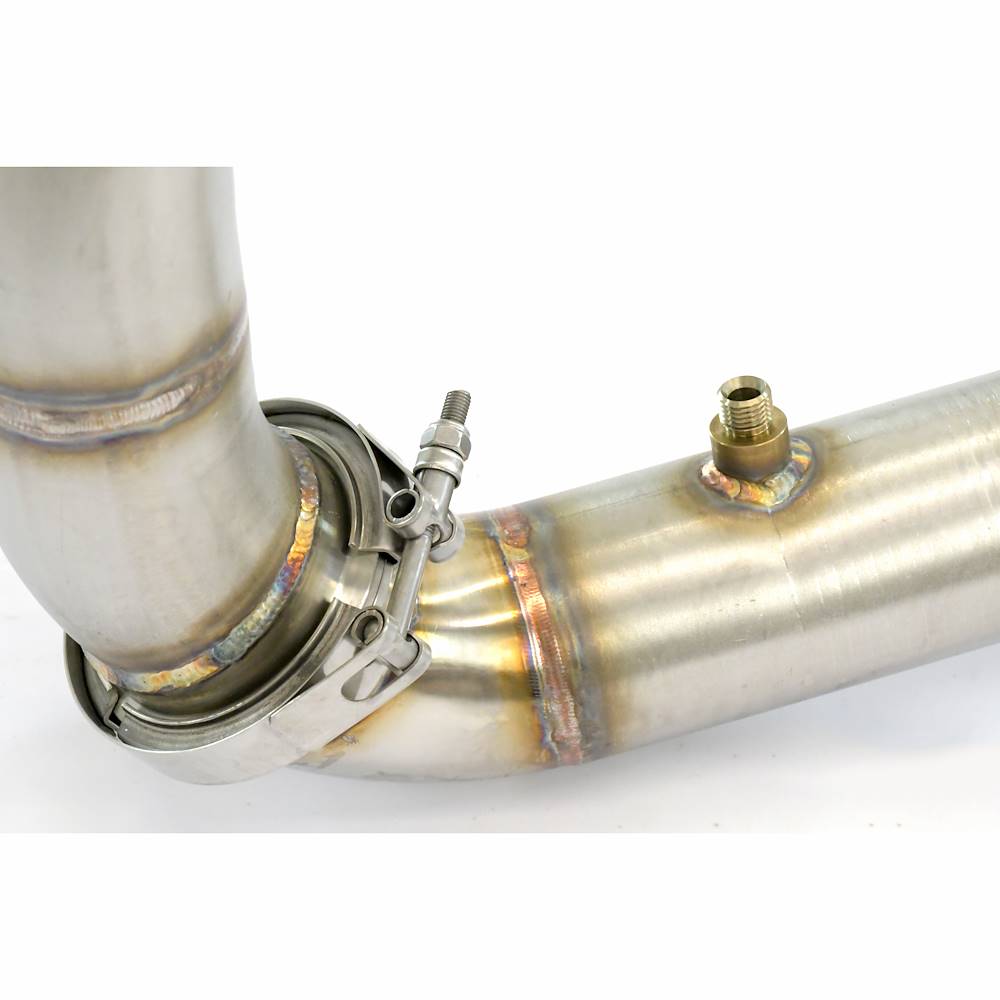 Downpipe Sinistro + catalizzatore metallico<br>(Elimina pre-catalizzatore)