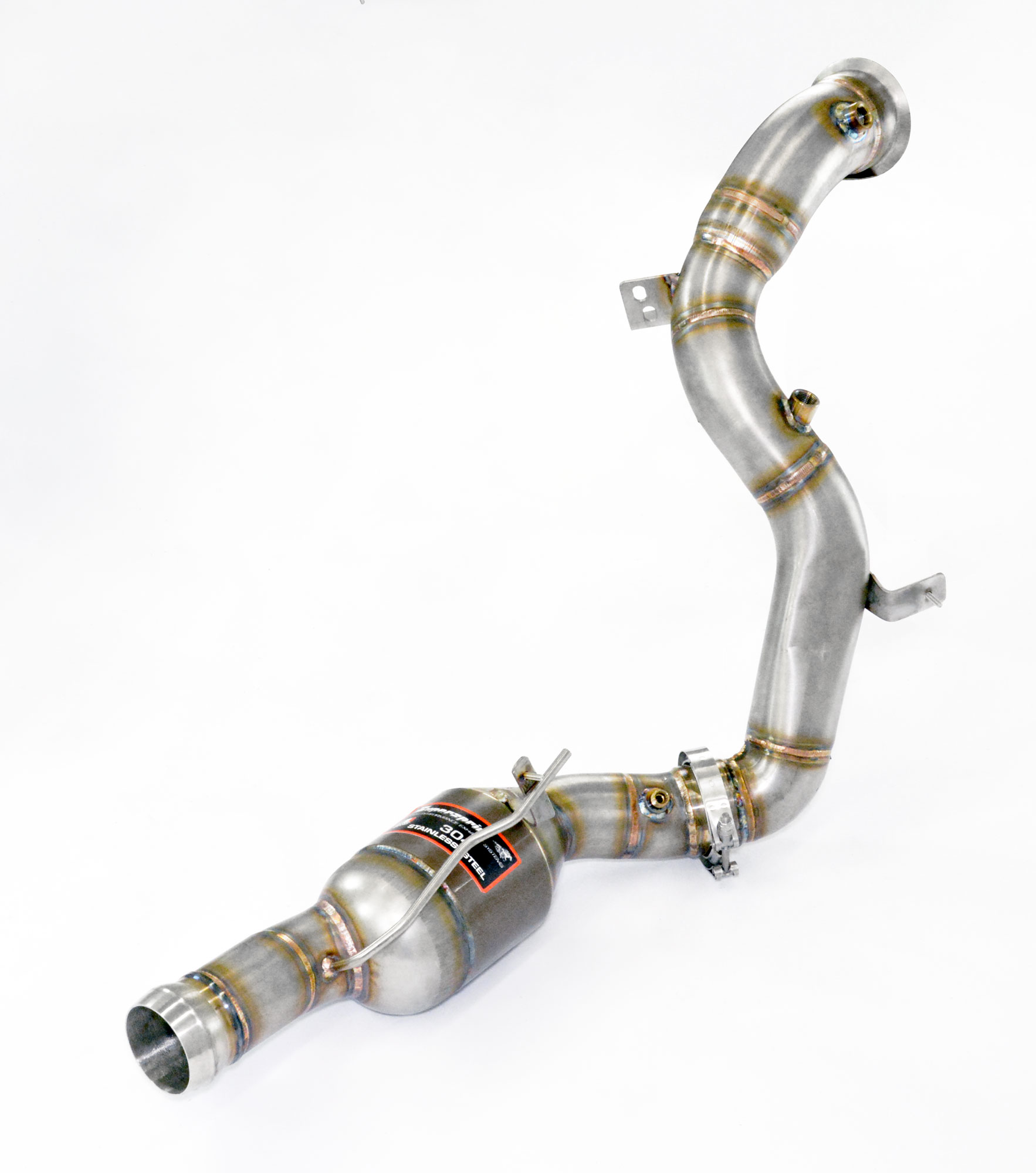 Downpipe Destro + catalizzatore metallico<br>(Elimina pre-catalizzatore)  