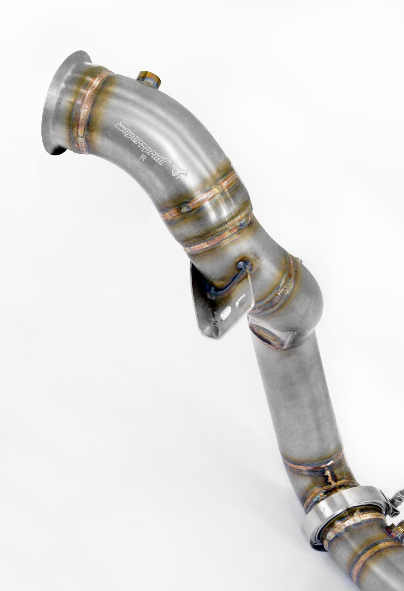 Downpipe Destro + catalizzatore metallico<br>(Elimina pre-catalizzatore)  