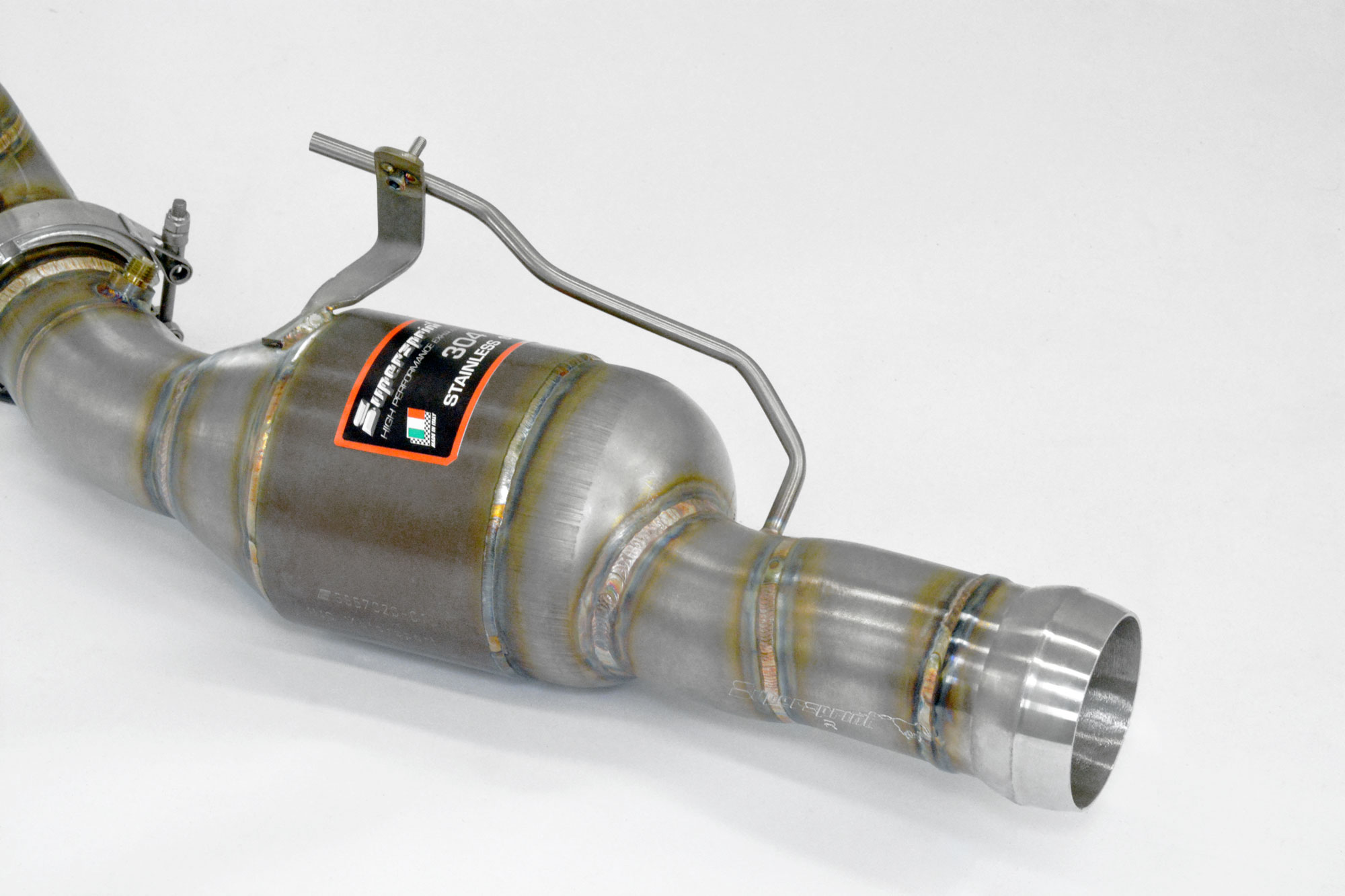 Downpipe Destro + catalizzatore metallico<br>(Elimina pre-catalizzatore)  